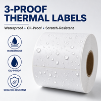 Rouleau d'étiquettes thermiques personnalisées à triple protection, résistantes à l'eau et à l'huile, autocollantes, pour l'impression de codes-barres logistiques