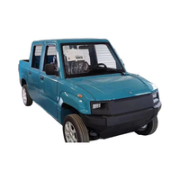 Mini camionnette électrique passager à direction droite 2WD 4X2 avec double cabine et 4 sièges pour adultes