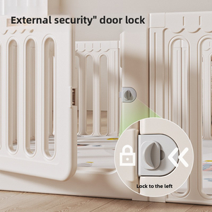 Corralito Plegable para Bebés con Tapete y Puerta de Seguridad, Área de Juegos Interior para Bebés y Niños Pequeños, Barrera de Actividades Portátil para el Hogar - Product Image 2