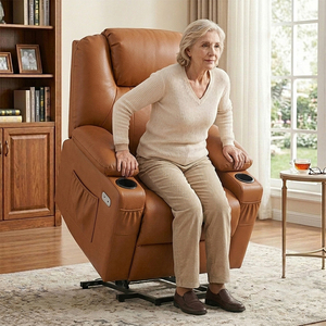 Sillón Reclinable Eléctrico Inteligente de Doble Motor con Masaje, Capacidad de 300 lb, Sofá de Cuero Profesional, Embalaje Optimizado <span class=keywords><strong>para</strong></span> E-commerce - Product Image 4