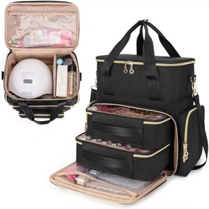 Bolsa Organizadora de Esmalte de Uñas de Gran Capacidad Personalizada de Fábrica BSCI, Bolsa de Almacenamiento de Esmalte de Uñas para Viaje - Product Image 1
