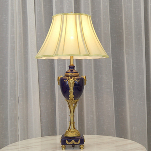 Lámpara de Mesa LED, Cabeza de Oveja de Bronce, Cristal Esmaltado, Luces de Mesa Rococó, Pinturas Artísticas Estatuales, Lámparas de Escritorio de Cobre - Product Image 6