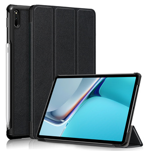 Slim MagneticTrifold Stand PU Funda de cuero Smart Cover Shell para <span class=keywords><strong>Huawei</strong></span> <span class=keywords><strong>MatePad</strong></span> <span class=keywords><strong>11</strong></span> <span class=keywords><strong>2021</strong></span> - Product Image 1