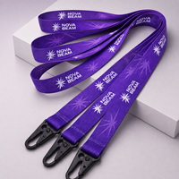 Lanière personnalisée en polyester avec crochet métallique pour badge d'identification, événements sportifs et promotions