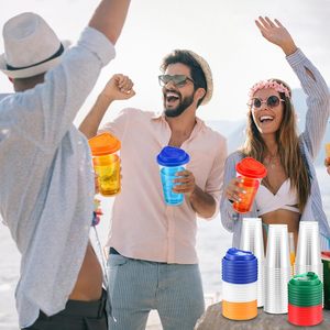 Vente en gros de gobelets en plastique transparent pour boissons glacées, avec logo personnalisé imprimé, 500 ml, 750 ml, 32 oz, 16 oz, gobelets en plastique PP pour bubble tea avec couvercles - Product Image 6
