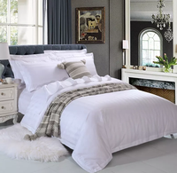 Parure de draps 4 pièces blanche unie sur mesure pour hôtel, disponible en plusieurs tailles, literie universelle pour projets hôteliers mondiaux