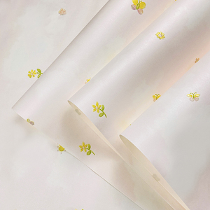 Papel Tapiz con Patrón <span class=keywords><strong>de</strong></span> Insectos y Plantas Rosas para Dormitorio, Habitación <span class=keywords><strong>de</strong></span> <span class=keywords><strong>Niñas</strong></span>, Sala <span class=keywords><strong>de</strong></span> Juegos, Fondo Infantil - Product Image 2