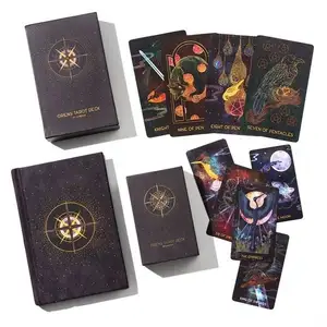 Customized One Set Tarot Cards Deck with Printed Box Guidebook Tarot Cards for Beginners with Meaning on It