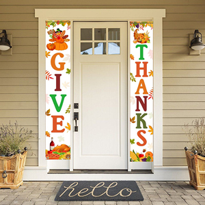 Thanksgiving Door Curtain 30*180cm Festive <b>Banners</b> for Home Decor - Product Image 3