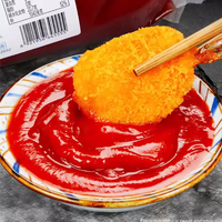 Sac d'emballage imprimé personnalisé sac en aluminium à presser petites pochettes de cornue en plastique liquide pour pâte de ketchup pochette à bec pour sauce tomate