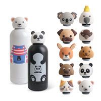 Nouvelle gourde isotherme en acier inoxydable 304 à motif animalier de dessin animé pour enfants, portable, anti-brûlure, 6-12 heures
