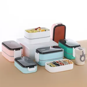 Caja de almuerzo 새로운 디자인 열 음식 온열 장치 스테인리스 도시락 microwaveable 플라스틱 음식 콘테이너 상자
