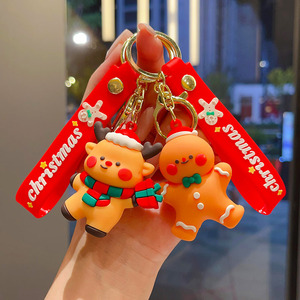 Porte-clés de Noël en PVC, petit chien de dessin animé, pendentif 3D mignon, tendance, pour sac à dos, pour femme - Product Image 3