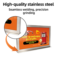 Support d'affichage de station-service en acrylique transparent double face en forme de T pour prospectus et affiches