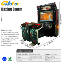 Machine de jeu de tir à deux joueurs en gros, simulateur d'arcade intérieur Razing Storm Gun Game Machine