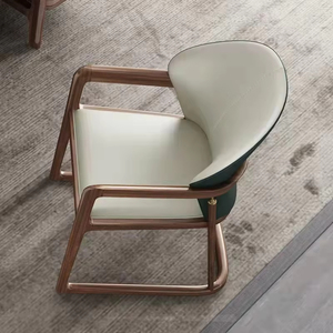 Muebles de Comedor Modernos de Lujo, Sillón Nórdico <span class=keywords><strong>para</strong></span> Hotel, Estructura de Madera Maciza, Tapicería de <span class=keywords><strong>Tela</strong></span>, Asiento Redondo, Sillas <span class=keywords><strong>para</strong></span> Restaurante - Product Image 4
