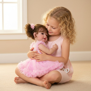 Muñeca Bebé <span class=keywords><strong>Reborn</strong></span> de Silicona Realista de 55 cm para Niñas, con Cabello Injertado a Mano, Muñeca <span class=keywords><strong>Reborn</strong></span> de Vinilo de Silicona de Cuerpo Completo para Recién <span class=keywords><strong>Nacidos</strong></span> - Product Image 4