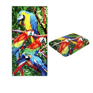 Serviette de plage personnalisée en tissu éponge à séchage rapide 30 "x 60" avec impression par sublimation Logo et sac pour la salle de sport 48pcs/carton - Product Image 1