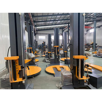 Machine d'emballage automatique de palettes avec tours d'emballage réglables, flexible pour répondre aux différents besoins d'emballage de marchandises
