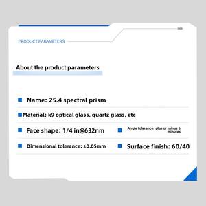 Atacado customizável TVS Beam Splitting Prismas transparentes e semi-reflexivos de quatro prismas de projeção colados - Product Image 6