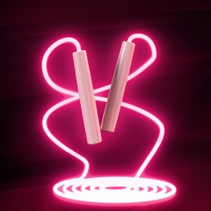 <span class=keywords><strong>Corde</strong></span> <span class=keywords><strong>à</strong></span> <span class=keywords><strong>sauter</strong></span> lumineuse en fibre optique PU pour la perte de <span class=keywords><strong>poids</strong></span>, équipement de fitness en gros, cadeaux de performance - Product Image 4