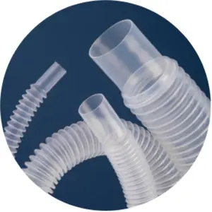 Tube ondulé en PTFE de qualité médicale Tube en flon ultra-mince vierge en plastique fluoré flexible de haute qualité