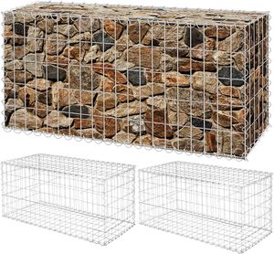 39.4 "x 19.7" x 19.7 "dây thép mạ kẽm hàng rào lưới trang trí hàng rào giỏ gabion tường cho sân vườn sân sau cảnh quan ngoài trời - Product Image 2