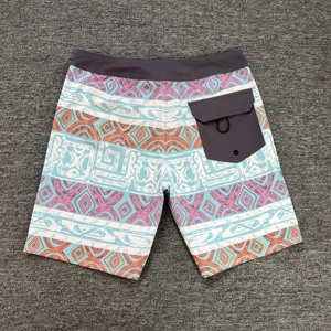 กางเกงขาสั้นชายแบบแห้งเร็ว กันน้ำ พร้อมเชือกผูกเอว สำหรับว่ายน้ำและเล่นเซิร์ฟ - Product Image 2