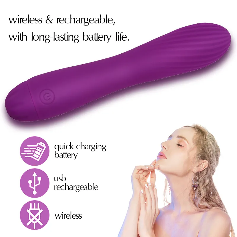 Vibrador Av de silicona de 10 frecuencias recargable por USB para mujer, dispositivo de masturbación femenina para flirteo, fabricante de juguetes sexuales para adultos