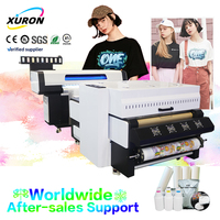 Printer Inkjet DTF Multifungsi Otomatis Penuh Generasi Terbaru Tinta Pigmen Fluoresen CMYK Merek Xurong Kepala Cetak Epson Garansi 1 Tahun