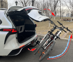 Voyage <span class=keywords><strong>camping</strong></span> pliable réglable véhicule arrière 2 vélos 2 vélo support d'<span class=keywords><strong>attelage</strong></span> support de vélo <span class=keywords><strong>pour</strong></span> voiture suv camion - Product Image 2