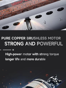 Perceuse à percussion sans fil rouge de haute qualité 21V, <span class=keywords><strong>batterie</strong></span> lithium-ion, moteur sans balais, couple de 50N.M, outils multifonctions portables GS - Product Image 2