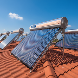 Calentador Solar Eléctrico de Tubos Evacuados Presurizados de Alta Eficiencia, 300 Litros, Tanque de Acero Inoxidable, Ahorro de Energía, Duradero - Product Image 1