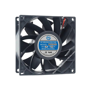 9238 6500rpm Dc พัดลม 12V Cooling 2 แบริ่งบอลแบบไม่มีแปรงอุตสาหกรรม Axial Flow ไอเสียพัดลม 92*92*38 มม.พลาสติก 205g - Product Image 2