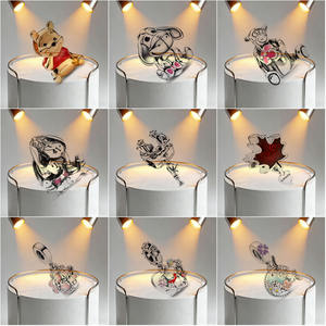 Plata S925ALE de alta calidad al por mayor, colgante de plata con logotipo estilo femenino, tigre saltando y camaleón - Pulsera tejida DIY - Product Image 2