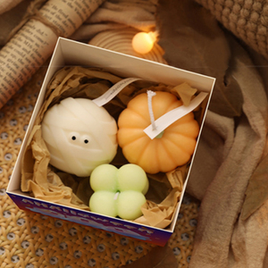 ชุดของขวัญเทียนหอมอโรมาเธอราพี Relaxlines Ghostly Halloween ทำมือ เป็นมิตรกับสิ่งแวดล้อม ปราศจากสารพิษ ทำจากขี้ผึ้งถั่วเหลือง กลิ่นหอมสำหรับเทศกาล - Product Image 3