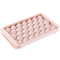 Molde de PP para 33 bolas de hielo de hockey, bandeja para cubitos de hielo con forma de bola de whisky congelada, caja para hacer paletas de hielo, regalos, herramientas y accesorios de cocina