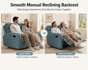 Set di <span class=keywords><strong>Mobili</strong></span> per Soggiorno VANBOW con Schienale Ergonomico, Divano Reclinabile Manuale per Salotto - Product Image 3
