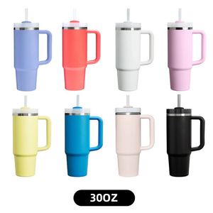 Mug de voyage H2.0 avec poignée, 30 oz, double paroi isolée, couvercle, paille, antidérapant, logo personnalisé ODM - Product Image 5