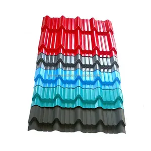 Corrugated colored roofing iron plate price 25 Gauge 35 gauge corrugated steel roofing sheet