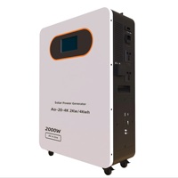 Système de stockage d'énergie solaire tout-en-un 2kW/4kWh avec cellules LiFePO4, modèle d'onduleur AO-20-4K, fabriqué en Chine pour une utilisation domestique/extérieure