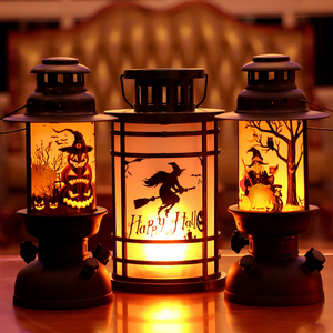 Linterna LED Decorativa de Halloween HLC con Diseño de Fantasma y Calavera, Adornos Vintage Espeluznantes para Bares, Salas de Escape y Decoración de Dormitorios - Product Image 1