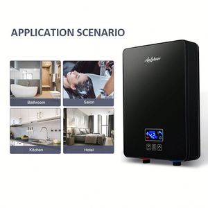 Competitive Price Instant 220V Electric Tankless <b>Water</b> <b>Heater</b> for Household Fast Heating LED Temperature for Hotel Bath Shower - Product Image 6