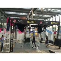 Soporte de armazón de aluminio móvil personalizado portátil, cabina de dj, pantalla exterior para plataforma de escenario