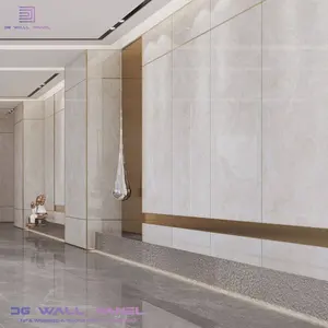 Dekorasi Interior baru Panel dinding komposit serat marmer papan arang dalam ruangan Panel dinding tahan air