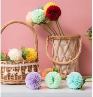 Fleur artificielle en soie, chrysanthème pompon à tige unique, fausse fleur boule pour bouquet de mariage, décoration de fête
