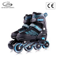 PAPAISON Patins à roulettes en ligne réglables pour l'extérieur avec roues en PU lumineuses, chaussures respirantes durables et châssis en aluminium
