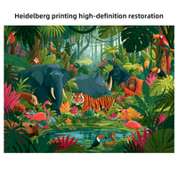 Puzzle de 60 pièces sur le thème des animaux de la jungle tropicale pour enfants de 4 à 8 ans, dans une boîte en carton, jouet éducatif et ludique