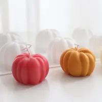 3D Pompoen Kaars Siliconen Mal Diy Halloween Gips Art Craft Kaars Zeep Maken Handgemaakte Chocolade Cakevorm Decorating Tool