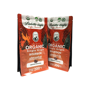 Papier d'aluminium laminé imprimé sur mesure sac de <span class=keywords><strong>pochette</strong></span> à fond plat à huit joints latéraux pour café sac d'emballage alimentaire pour animaux de compagnie - Product Image 4